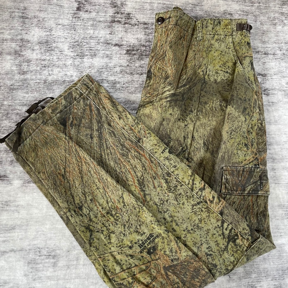 Cabelas Mossy Oak Brush Camo Cargo Pants Mens 42 Reg Hunting Outdoor 6 Pocket